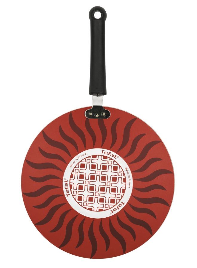 تيفال TEFAL مقلاة | G6 Tempo Flame 36 سم Tawa Pan | غير لاصق مع مؤشر Thermo Spot | أحمر | ألومنيوم | ضمان لمدة سنتين | C3041883 أسود/ أحمر - Image 2