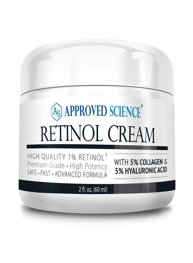 Approved Science Retinol Cream with 1% Retinol, 5% Collagen, and 5% Hyaluronic Acid - Revitalize, Brighten, Firm, and Plump Skin - 2 fl. oz. (60 ml) - Image 1