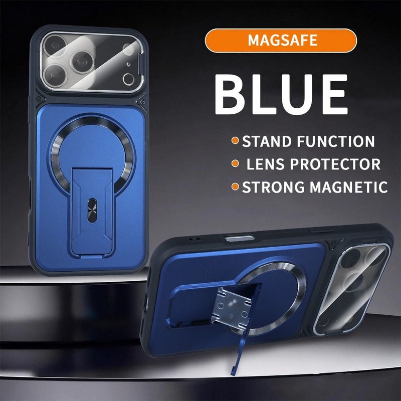 Black Magnetic Armor Case For iPhone 13 With Lens Protection - Image 4