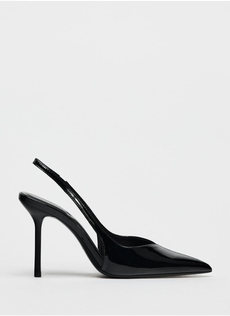 Zara Patent effect slingback shoes  - Image 1