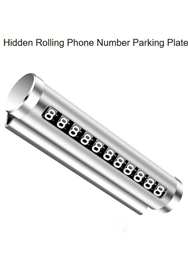 هابي دي لوحة رقم بطاقة وقوف السيارات المؤقتة للسيارة ، بطاقة أرقام وقوف السيارات مع رقم هاتف مخفي ، ملحقات توقف السيارة لوحة تسجيل رقم مؤقت - Image 1