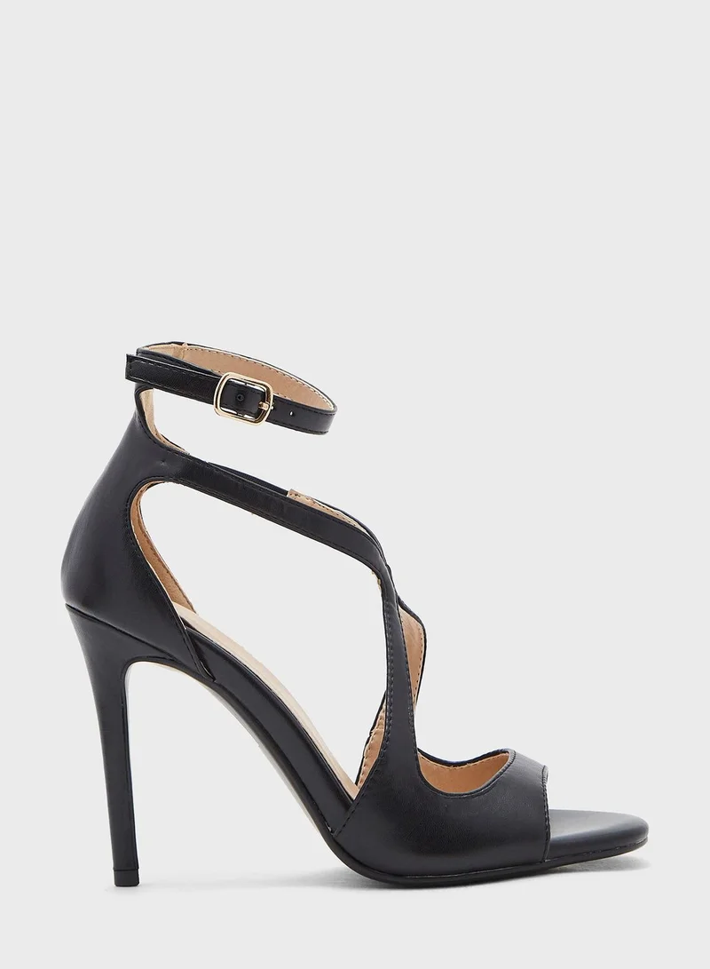 Khizana Curved Strap Ankle Strap Sandal