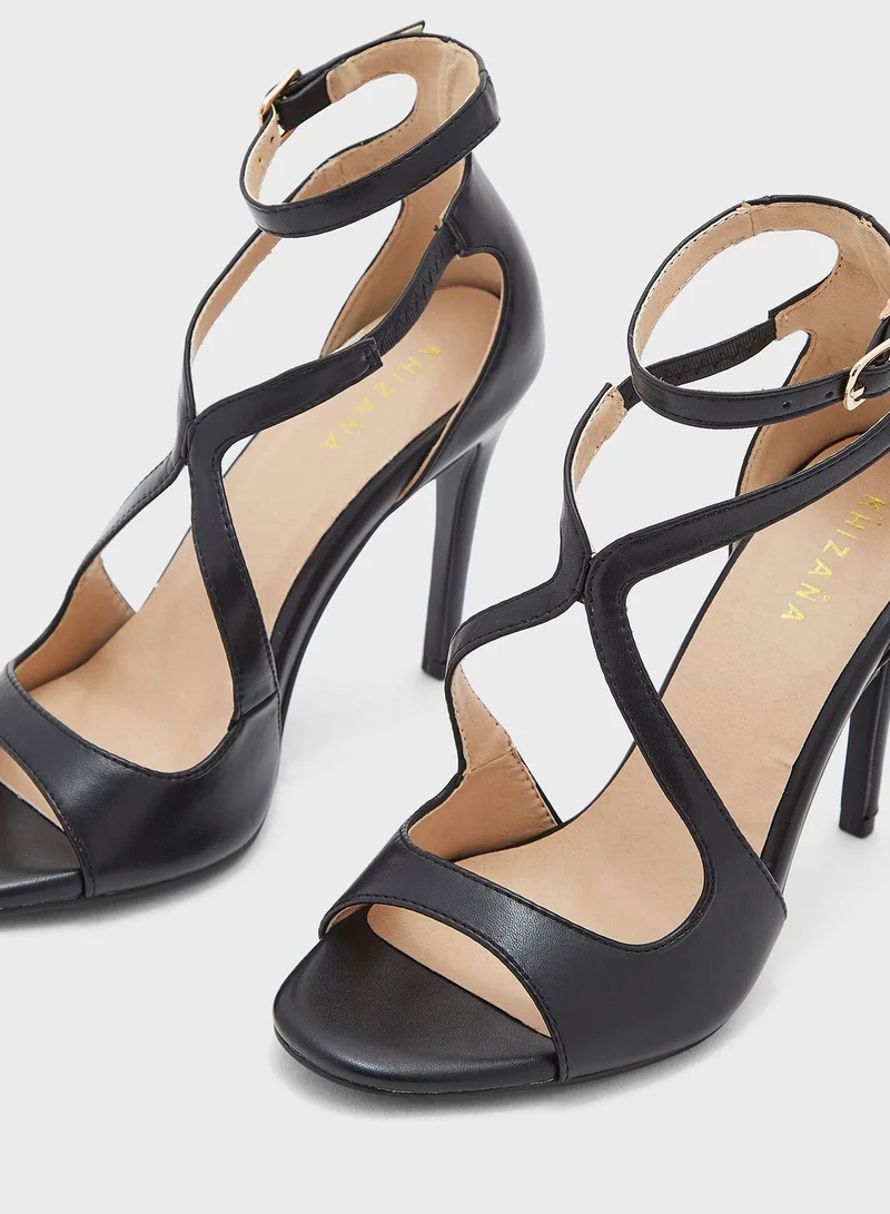 Khizana Curved Strap Ankle Strap Sandal