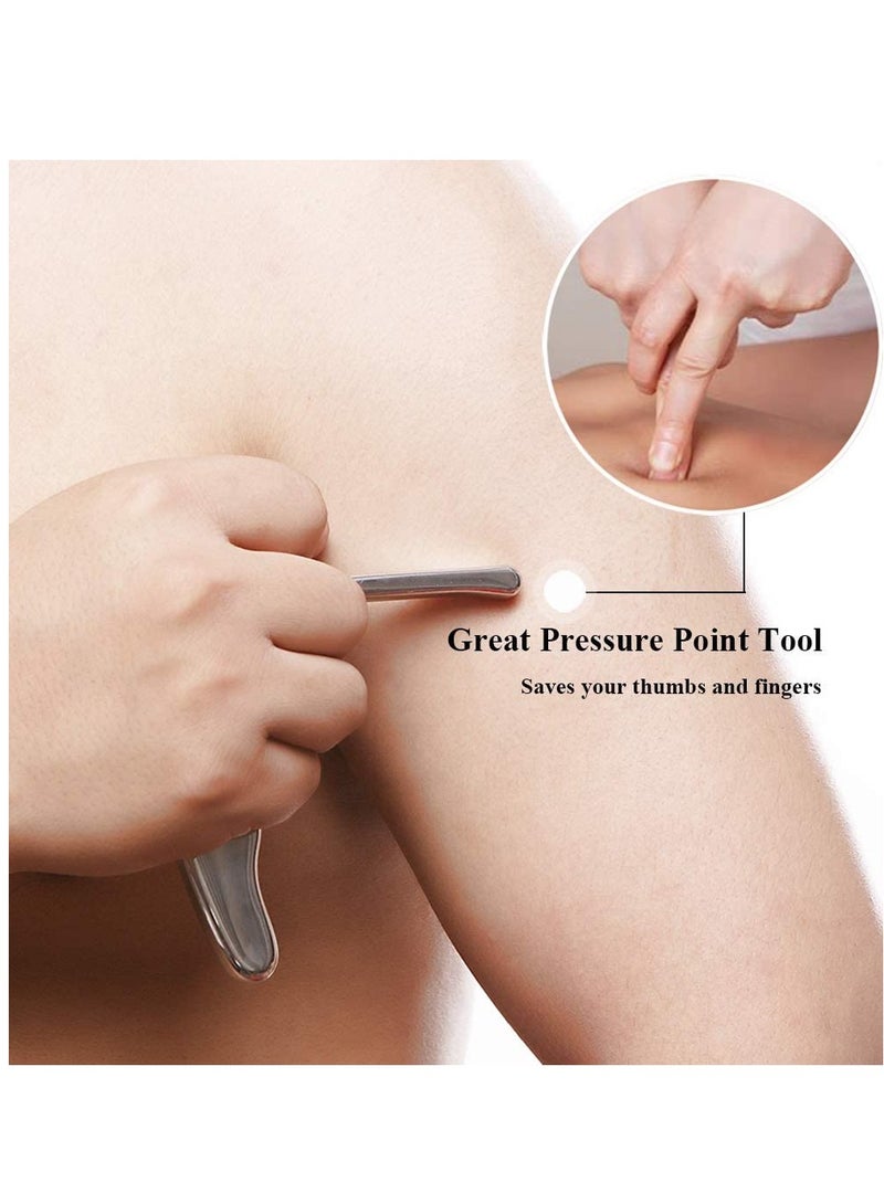 Suntown Stainless Steel Trigger Point Massage Tool Deep Tissue Massage Reflexology Massage Tools for Myofascial Release Relief Pain Acupoint Search Massage - Image 3