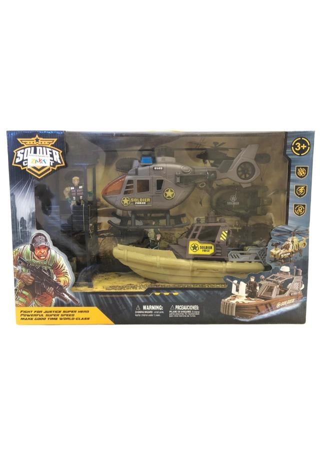 جندي قتال مع طائرة فضية 6503