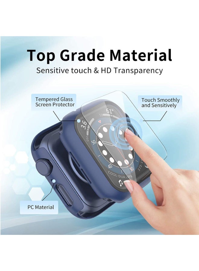 Case With Screen Compatible With Apple Watch Series 10/11 46mm Coverage Hard Pc Blue - Image 4