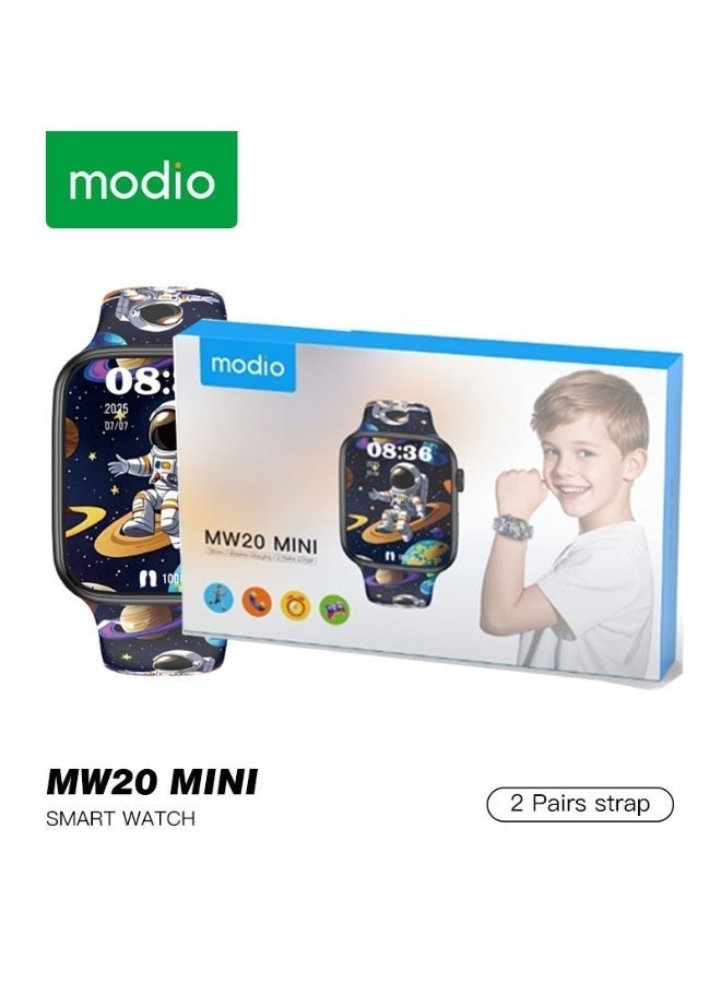 modio MW20 Mini Kids Watch 36mm Wireless Charging 2 Straps Steps Alarm - Image 2
