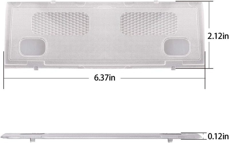 HERCOO Overhead Console Ceiling Cab Dome Lights Cover Lens Clear Frosted Housing for 15911049 Compatible with Chevy Silverado 2007-2014, Pack of 1 - Image 3