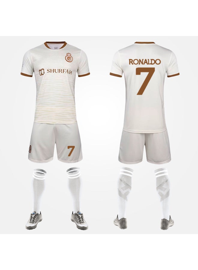 2324 Saudi Arabia Riyadh Victory Team Ronaldo Jersey No.7 Football Uniform Suit Men's Football Uniform Club Seal