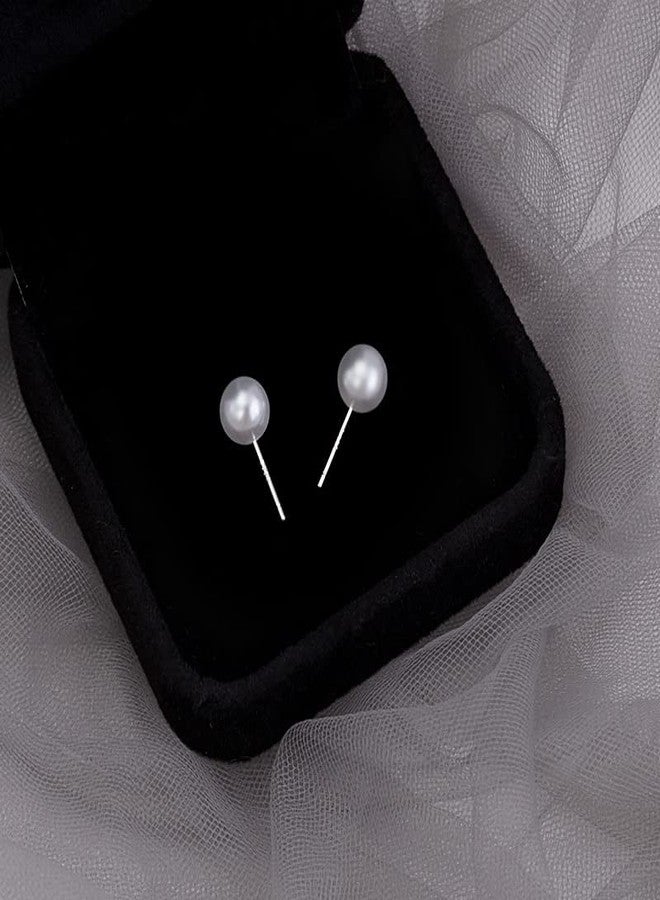 POYAMUSE Vintage Flapper Style Pearl Stud Earrings Set - Colorful Imitation Pearls Stud Earrings for 1920s Costume Jewelry-1-8mm - Image 5