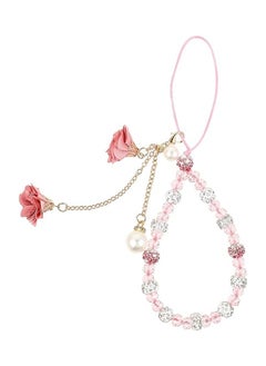 Hemobllo Cell Phone Straps Creative Crystal Flower Pendant - Small Flower Pendant Mobile Phone Lanyard - Mobile Phone Camera Wallet MP3 MP4 iPod PSP Keychain for Women Wristband