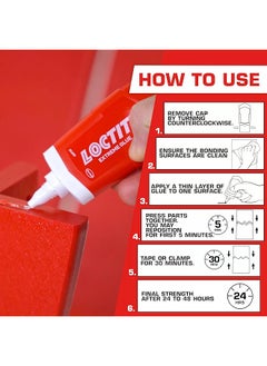 Loctite Extreme Glue Strong All Purpose Glue For Wood Metal Leather Plastic And More Dries Clear 1.62 Oz Tube 1 Pack  - Image 2
