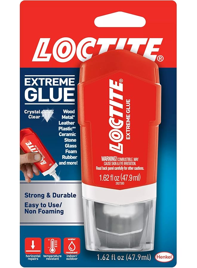 Loctite Extreme Glue Strong All Purpose Glue For Wood Metal Leather Plastic And More Dries Clear 1.62 Oz Tube 1 Pack - Image 1