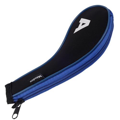 Andux 12pcs/Set Golf Iron Club Head Covers Number Print Long Neck with Zipper Black/Blue - Image 2