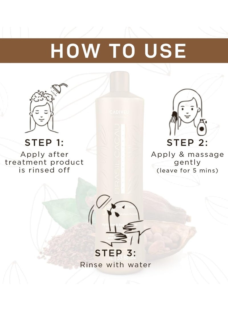 برازيل كاكاو قناع الترطيب العميق برازيل كاكاو الخطوة 3 1000 مل - ترطيب أقصى والتحكم في التجاعيد - Image 4