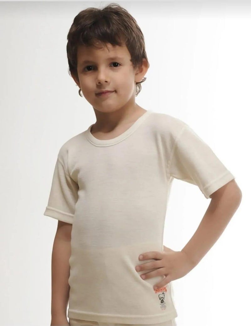 Hasyün 500 Kids Short Sleeve Woolen Undershirt Singlet  - Image 2