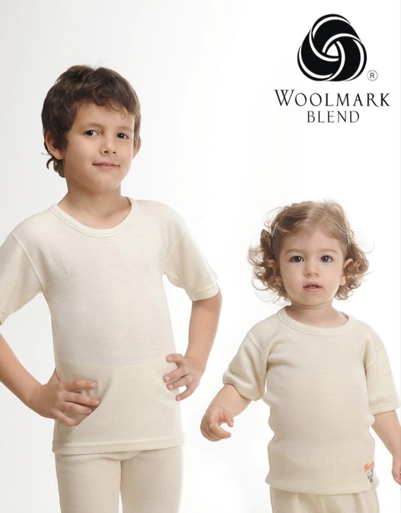 Hasyün 500 Kids Short Sleeve Woolen Undershirt Singlet  - Image 3
