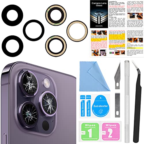 ASDAWN Back Rear Camera Lens Glass Replacement for iPhone 14 Pro 61 Inches with PreInstalled Adhesive ASDAWN Back Camera Lens Glass kit with Installation Manual Repair Tool Set - Image 1
