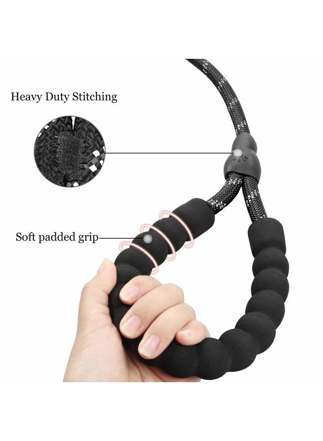 TagME Slip Rope Dog Lead for Large Dogs,1.8m Reflective Slip Leads with Soft Padded Handle, 12 Colors Slip-On Nylon Leash for Training/Walking, Black - Image 3