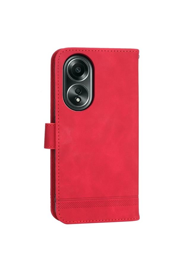 اس-توب جراب لهاتف OPPO A58 4G Dierfeng Dream Line TPU جراب هاتف هجين من جلد البولي يوريثان - Image 3