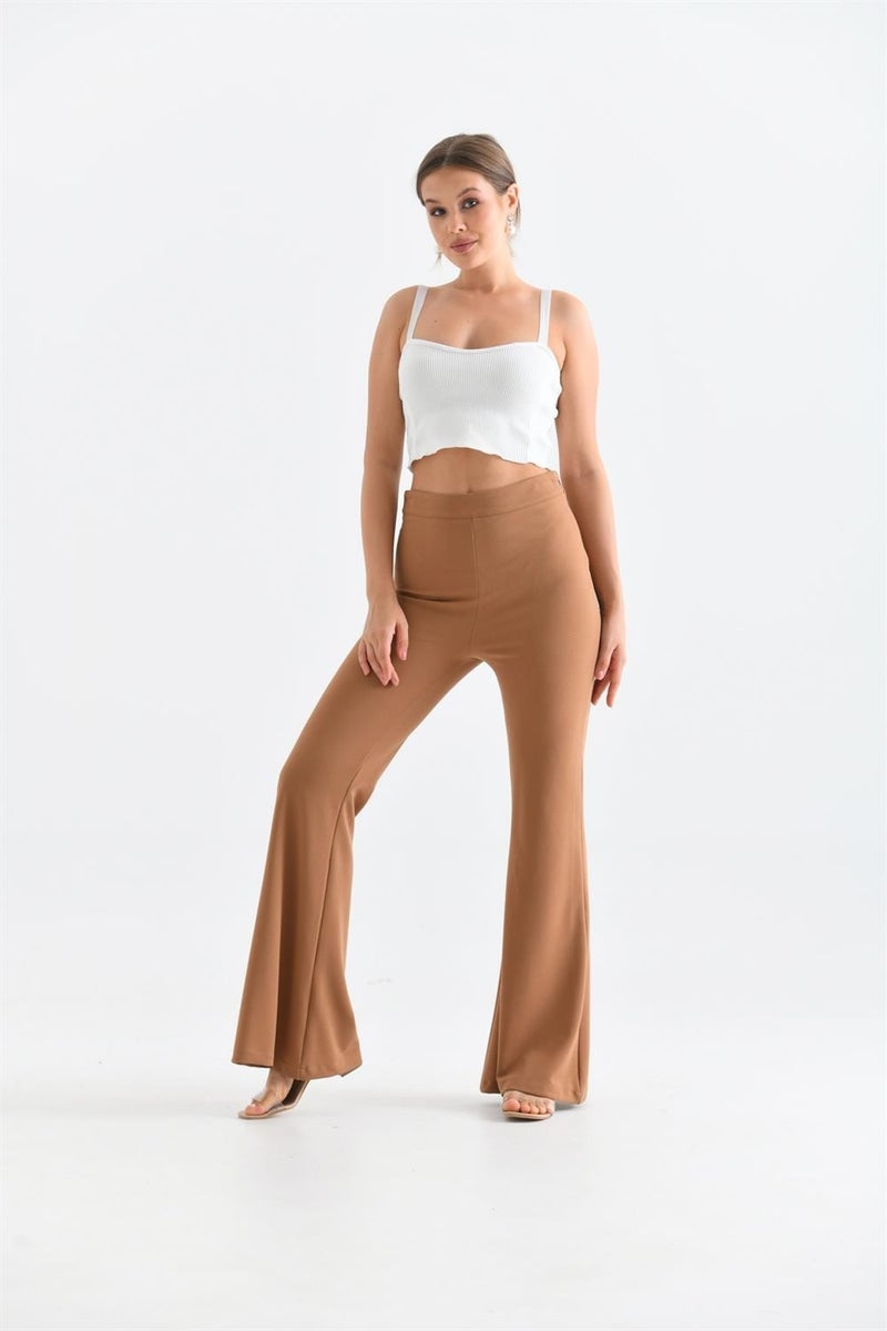 Garmi Women's Scuba Crepe Pants Mink - Image 1