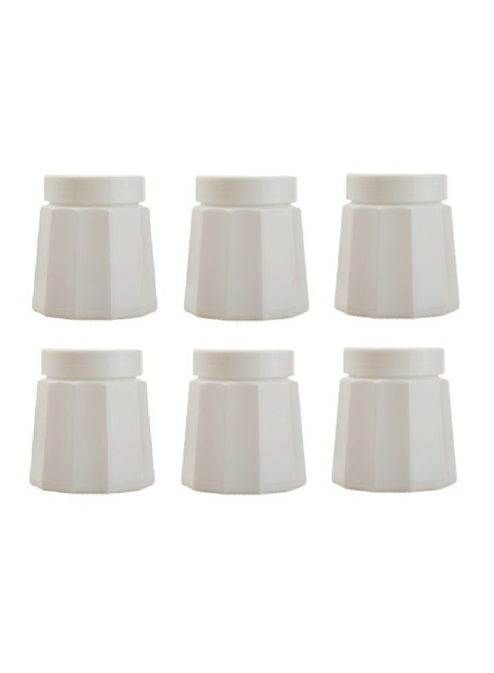 CROCO JAR Premium Color Coated & Printed Design 300 ML JUBILEE OPK WHITE JAR -6 PCS - Image 1