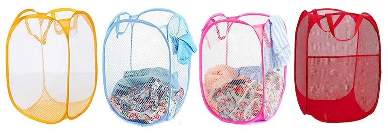 Kuber Industries Nylon Mesh Laundry Basket, 20Ltr (Multi)-CTKTC026028 - Image 1