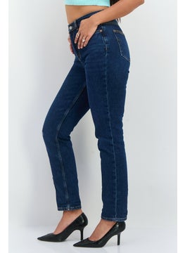 SELECTED FEMME Women Slim Fit Washed  Denim Jeans, Blue  - Image 2