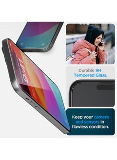 Spigen Glastr Ez Fit [2 Pack] for iPhone 15 PLUS Screen Protector Premium Tempered Glass - Full Cover Edge to Edge  - Image 4
