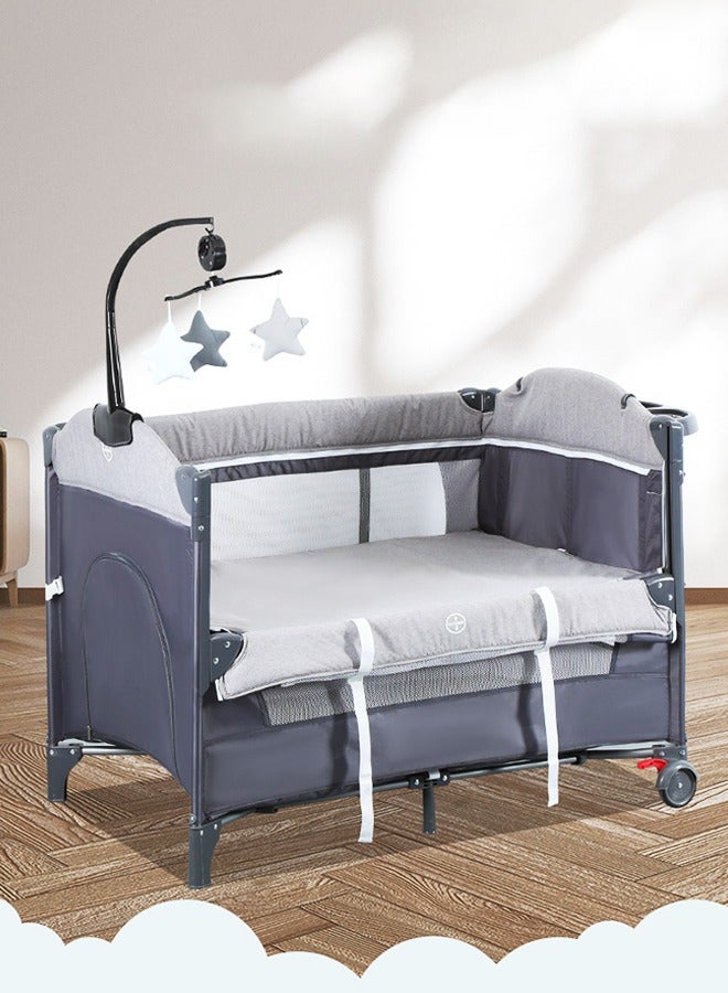 Kidilo Baby Bassinet, Bedside Sleeper for Baby, Easy Folding Portable Crib with Storage Basket for Newborn, Bedside Bassinet, Comfy Mattress/Travel Bag Included (Bassinet)  - Image 2