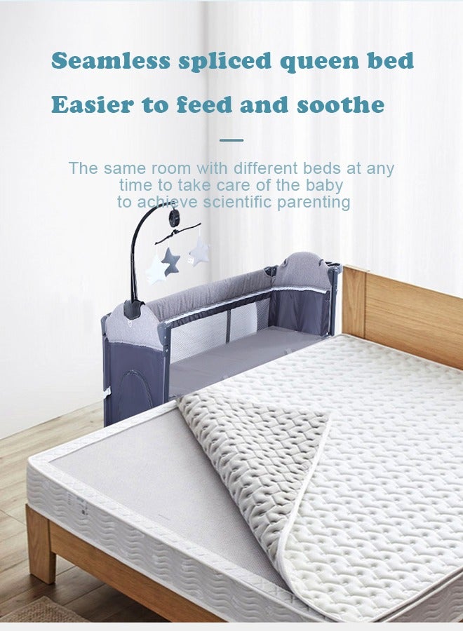 Kidilo Baby Bassinet, Bedside Sleeper for Baby, Easy Folding Portable Crib with Storage Basket for Newborn, Bedside Bassinet, Comfy Mattress/Travel Bag Included (Bassinet)  - Image 5