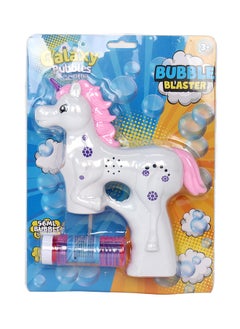 Unicorn Bubble Blaster Withlight With 56ml Bubble Solution，3xaa Batteries Not Included
