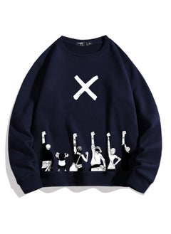 KUYING New One Piece Casual Loose Round Neck Hoodie  - Image 1