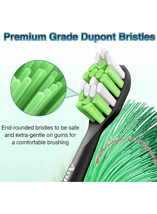 Aoremon Replacement Toothbrush Heads for Philips Sonicare DiamondClean, Black, Pack of 10 - Image 4