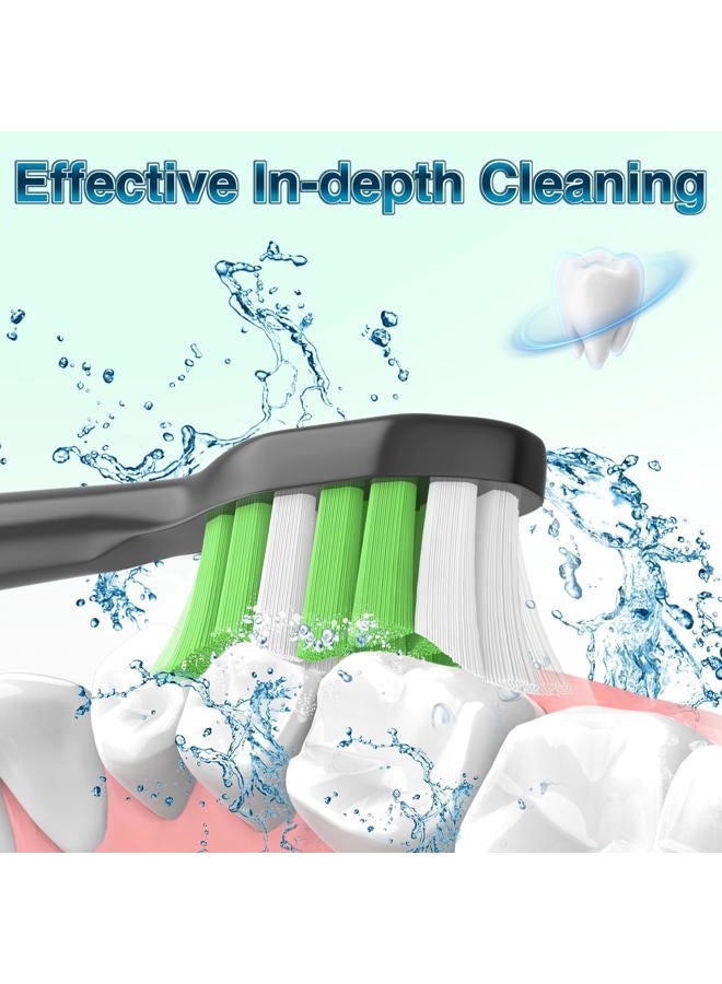 Aoremon Replacement Toothbrush Heads for Philips Sonicare DiamondClean, Black, Pack of 10 - Image 2