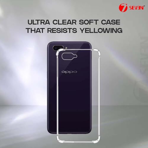 7-Seven 7SEVEN® Back Cover for Oppo A3S | Oppo A5 Transparent Mobile Back Case Shock Proof Design Camera Edges Protection Crystal Clear Phone Case Silicon Soft TPU and Flexible Bumper Phone Cover - Image 5