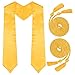 Whaline Gold Graduation Stole and 2Pcs Honor Cord with Tassel for Graduation Day and Graduates Photography - Image 2
