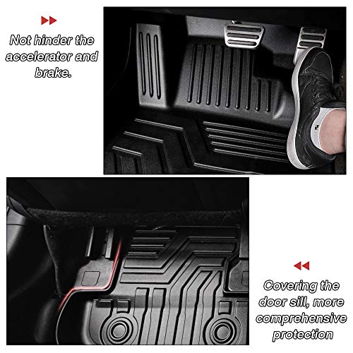 KUST 3D Floor Mats for Ford Mustang 2015-2024 2025 (NOT for Mach-E), Mustang All Weather Floor Mats, TPE Car Mats 2 Row Floor Liners Durable Odorless Non-Slip High Edges - Image 5