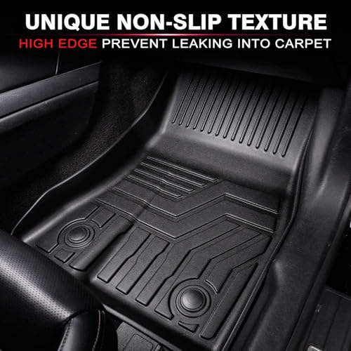 KUST 3D Floor Mats for Ford Mustang 2015-2024 2025 (NOT for Mach-E), Mustang All Weather Floor Mats, TPE Car Mats 2 Row Floor Liners Durable Odorless Non-Slip High Edges - Image 3