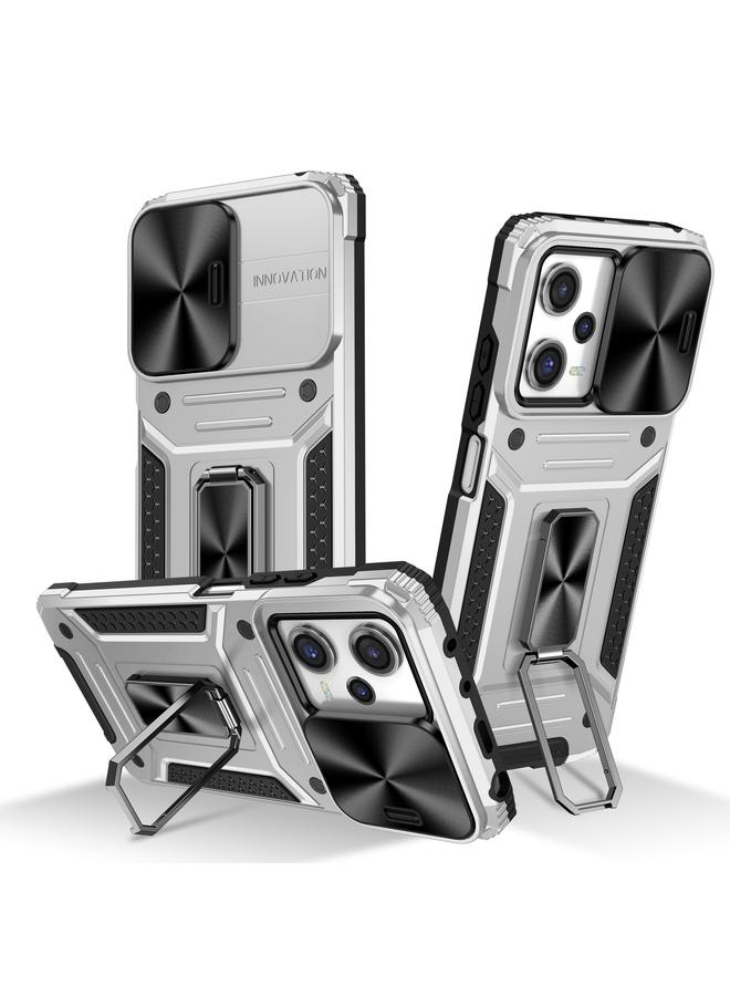 اس-توب جراب لهاتف Redmi Note 12 Pro Global Camshield Robot TPU Hybrid PC Phone Case - Image 1