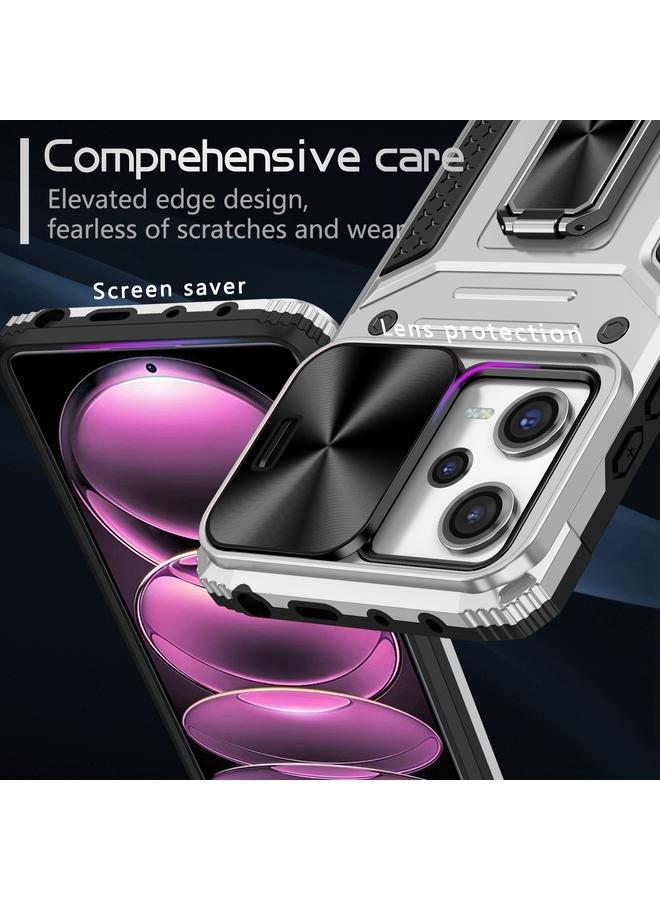 اس-توب جراب لهاتف Redmi Note 12 Pro Global Camshield Robot TPU Hybrid PC Phone Case - Image 4