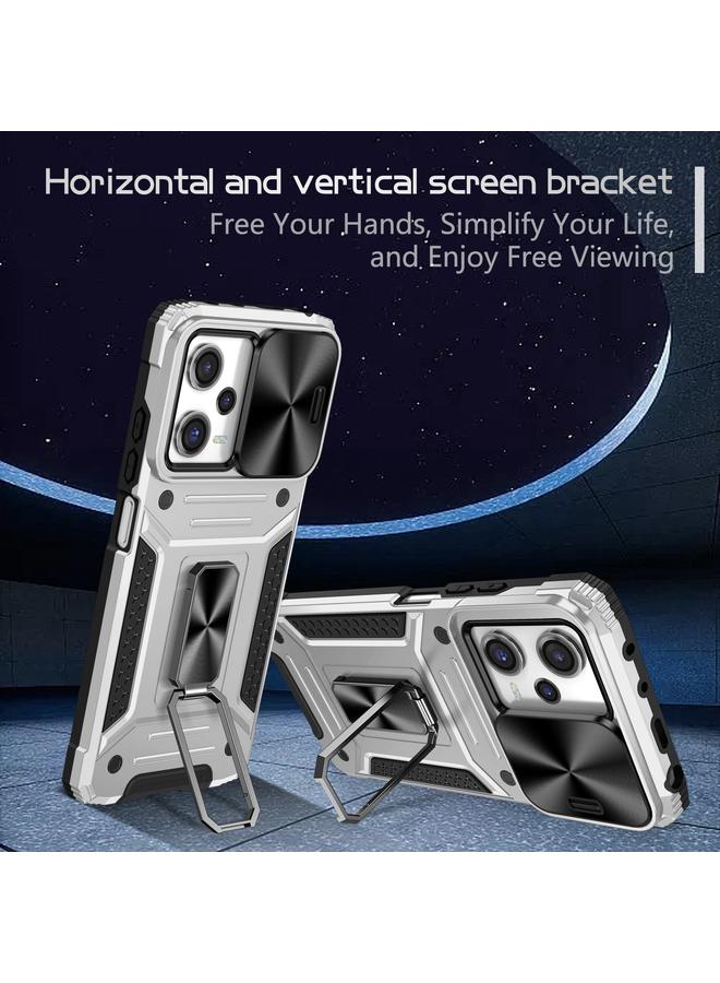 اس-توب جراب لهاتف Redmi Note 12 Pro Global Camshield Robot TPU Hybrid PC Phone Case - Image 5