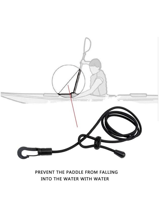 MOOCY Kayak Paddle Leash Safety Rod Adjustable Canoe Paddle Fishing Rod For Kayaking Securing Canoe Sup Board Rowing Surfing Cycling Survival Paracord Bungee Cord Safety Lanyard  - Image 5