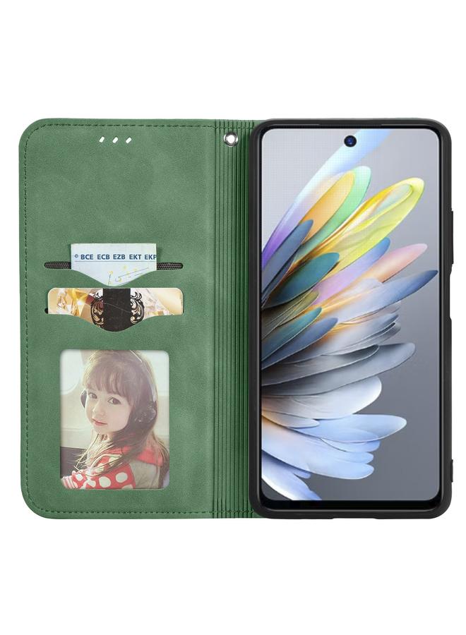 اس-توب جراب هاتف Samsung Galaxy M35 من الجلد المغناطيسي ذو الملمس الرجعي - Image 3