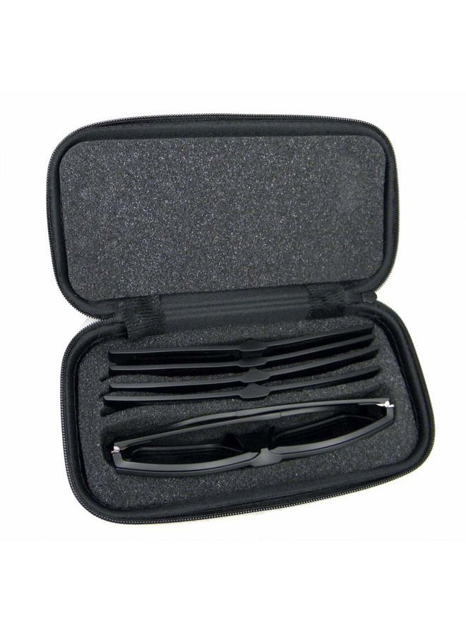 Circleperson Magnetic glasses 5 in 1 polarized clip on sunglasses RX-lens able Spring hinges w portable case, Matte Black, Large:54-17-146 - Image 3