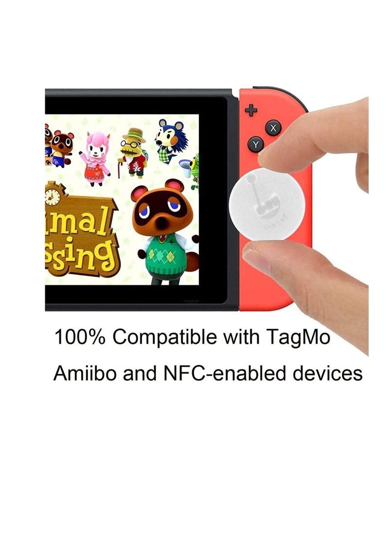 NTAG 215 NFC Sticker Compatible with TagMo and Amiibo - NTAG215 NFC Tag,25mm (1 inch), 504 Bytes Memory Compatible with Nintendo Switch, Wii U, and 3Ds!.20 pieces