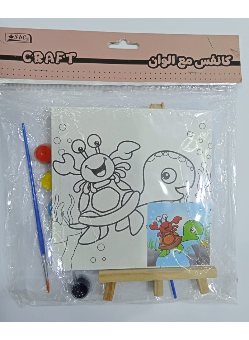 SBC CANVAS WITH COLORS & BRUSHES - Image 1