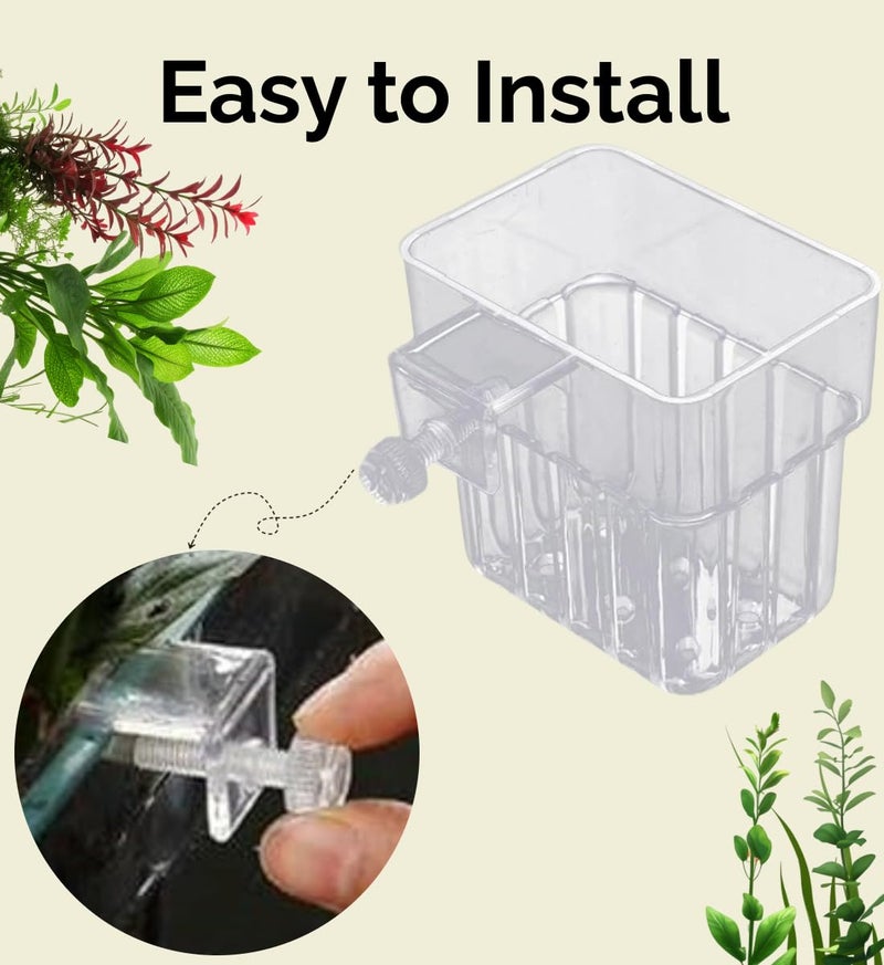 Scroll Store Store Aquarium Plant Holder Pack of 2 | Hanging Pot Cup for Aquascaping, Aquaponic Plant Growth & Fish Tank Decoration - Image 3