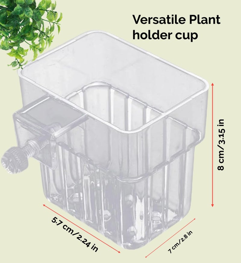 Scroll Store Store Aquarium Plant Holder Pack of 2 | Hanging Pot Cup for Aquascaping, Aquaponic Plant Growth & Fish Tank Decoration - Image 5