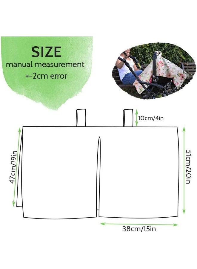 TANOFAR Floral Car Seat Cover for Babies, Peekaboo Opening Minky Carseat Canopy for Newborn, Multiuse, Mom Nursing Breastfeeding Covers, Minky Blanket for Infant Toddler - Image 4